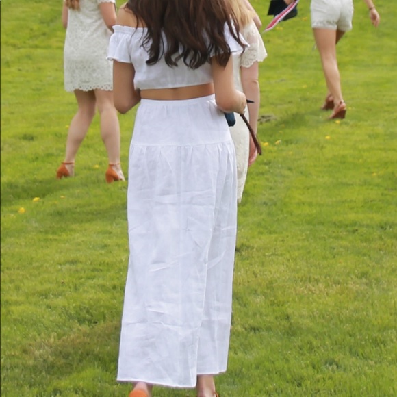Long White REFORMATION Skirt - Picture 2 of 7